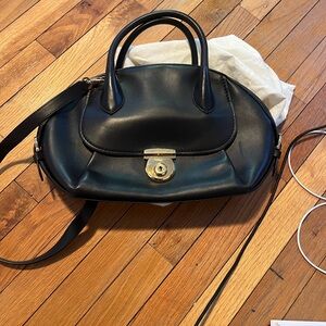 Salvatore Ferragamo Black Leather Satchel